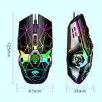 LEAVEN Chuột chơi game cơ có dây USB 7 phím 4000 DPI RGB phát sáng cho máy tính văn phòng, chiều dài cáp: 1.5m, S30 đen, S30 trắng, S30 hồng, S10 đen