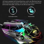 LEAVEN Chuột chơi game cơ có dây USB 7 phím 4000 DPI RGB phát sáng cho máy tính văn phòng, chiều dài cáp: 1.5m, S30 đen, S30 trắng, S30 hồng, S10 đen