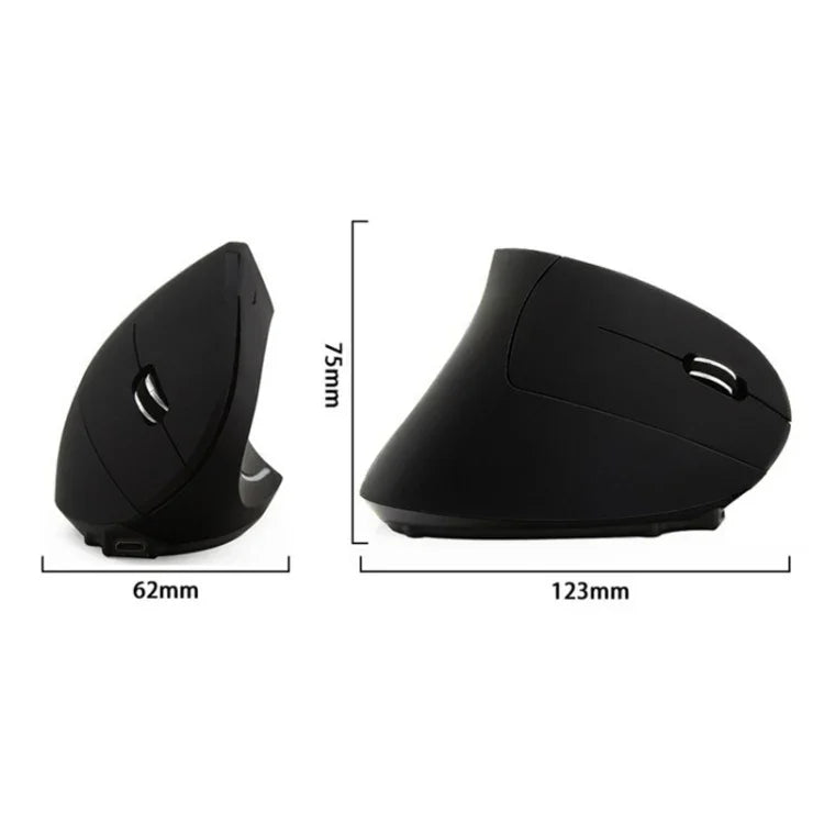 JS-5D Chuột dọc ergonomic 6 phím 2.4G sạc không dây xuyên biên giới
