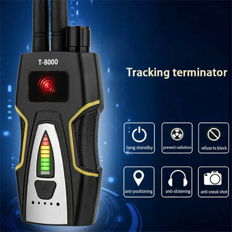 Máy phát hiện tín hiệu không dây T8000, Phòng thủ GPS, Tìm vị trí, Chống quay lén, Chống theo dõi, Dụng cụ phát hiện
