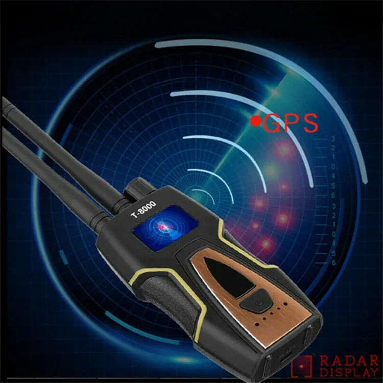 Máy phát hiện tín hiệu không dây T8000, Phòng thủ GPS, Tìm vị trí, Chống quay lén, Chống theo dõi, Dụng cụ phát hiện
