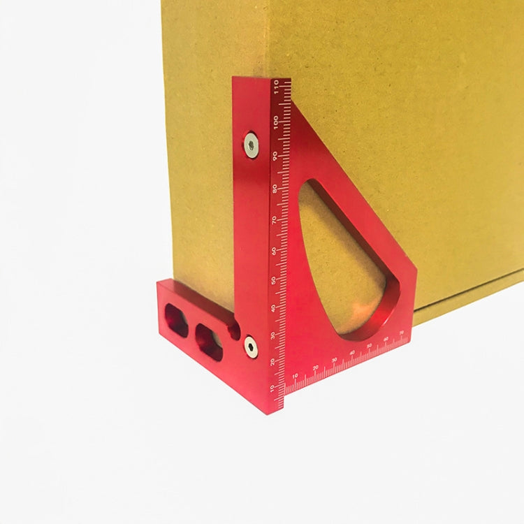Dụng Cụ Mộc Thước Đánh Dấu Hợp Kim Nhôm 90 Độ Đa Năng, Thước Tam Giác