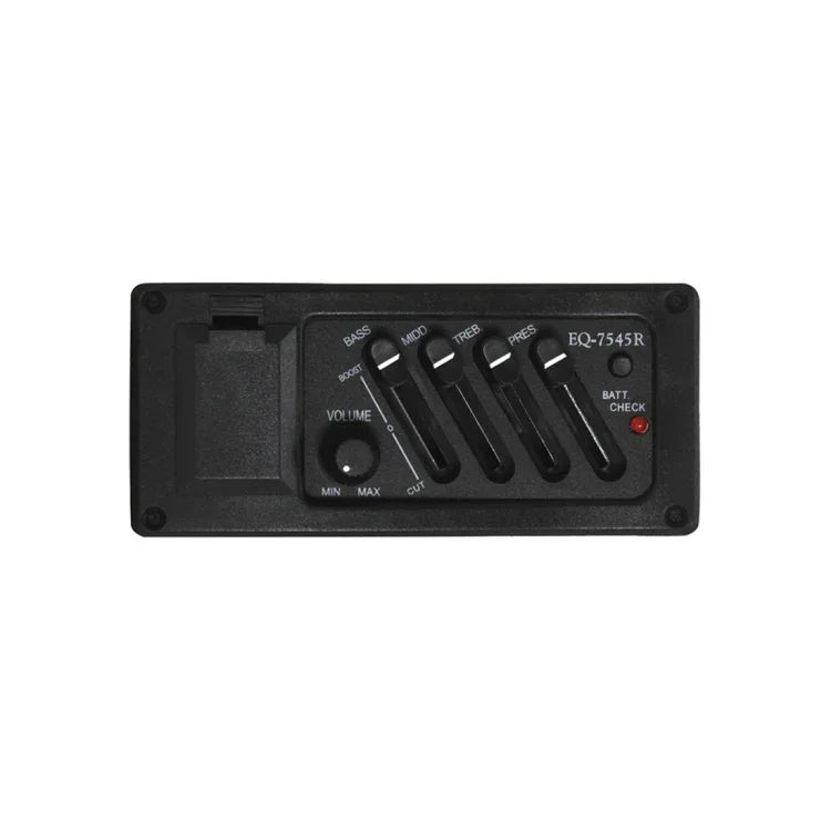 EQ-7545R Bộ cân bằng âm bốn băng tần cho đàn guitar EQ, Pickup guitar gỗ đã chỉnh sửa, Phụ kiện nhạc cụ, EQ-7545R