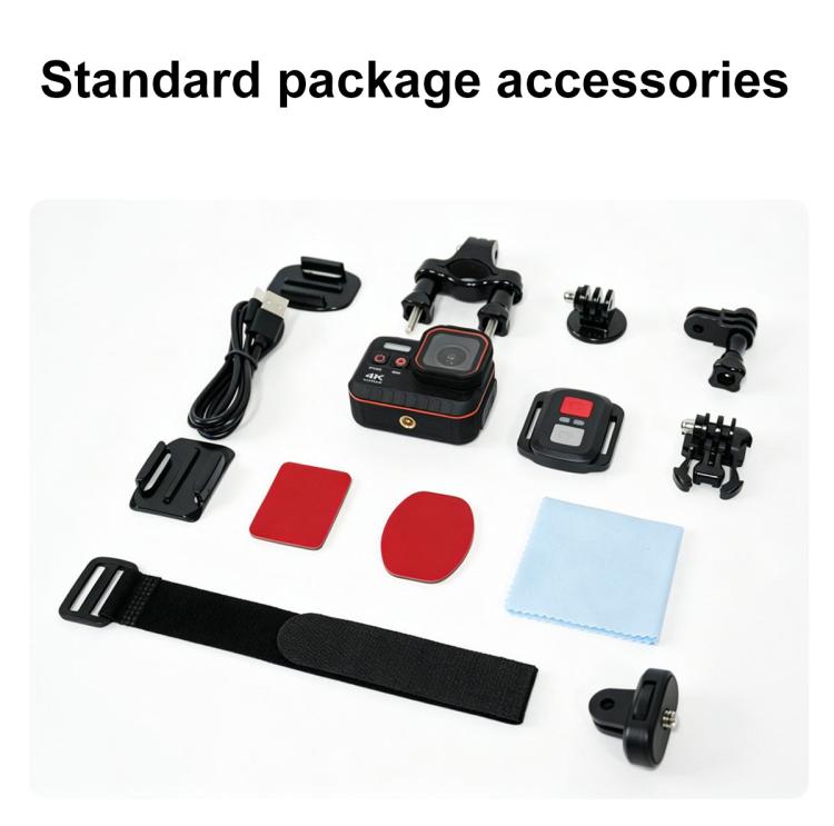 SC002-12 Camera thể thao ngoài trời 4K WiFi Chống nước lặn Mini, Màu đen