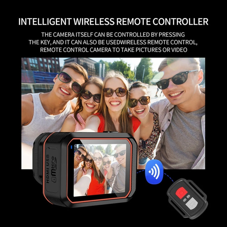 SC002-12 Camera thể thao ngoài trời 4K WiFi Chống nước lặn Mini, Màu đen