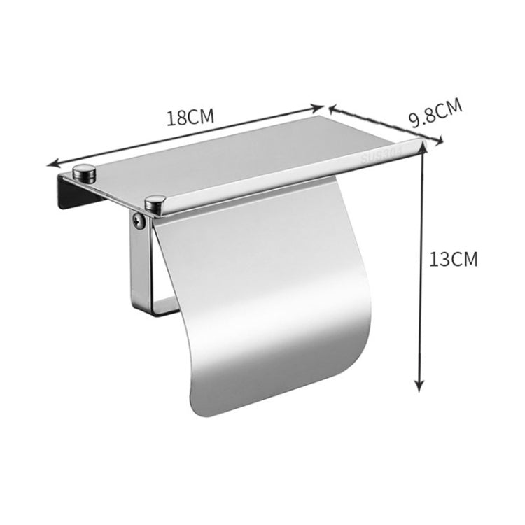 4103 giá đỡ giấy cuộn bằng thép không gỉ, giá khăn giấy điện thoại, giá phòng tắm khách sạn, màu: gương, đen
