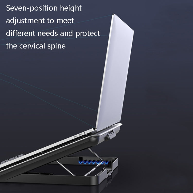 Giá đỡ tản nhiệt laptop hợp kim nhôm ICE COOREL, yên tĩnh, màu bạc không gian, vàng tungsten đen, sáu quạt bạc không gian, sáu quạt vàng tungsten đen