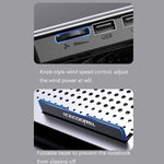 Giá đỡ tản nhiệt laptop hợp kim nhôm ICE COOREL, yên tĩnh, màu bạc không gian, vàng tungsten đen, sáu quạt bạc không gian, sáu quạt vàng tungsten đen