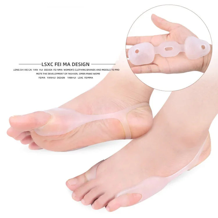 Đai chỉnh ngón chân cái lệch Hallux Valgus chất liệu SEBS mềm mại và thoải mái, 1 đôi màu trắng SEBS