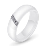 Nhẫn gốm nano đơn giản, nhẫn titan thời trang với zircon, size 10, 7, 8, 9, 6