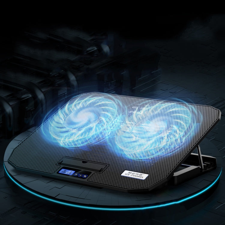 Giá đỡ tản nhiệt điều chỉnh đế laptop ICE COOREL N106, quạt đôi, phiên bản tiêu chuẩn (đèn xanh), phiên bản sang trọng (đen hiệp sĩ), phiên bản sang trọng (trắng ngà), phiên bản sang trọng (xanh biển), phiên bản cao cấp (đen hiệp sĩ)