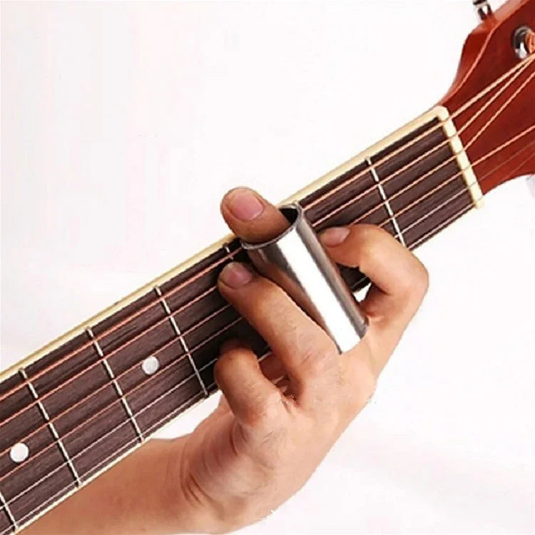 Bộ 4 trong 1 gồm thanh trượt Plexiglass + thanh trượt thép không gỉ + móng tay guitar Celluloid + hộp nhựa, thanh trượt Plexiglass