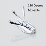Móc treo áo di động 180 độ 8231, móc treo nhà tắm, màu: Chrome, Niken lụa, Vàng, Đồng xanh, Đồng đen