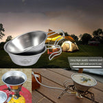 Campingmoon S220 Outdoor Portable Thickened Stainless Steel Bowl Camping Multi-Purpose Cutlery