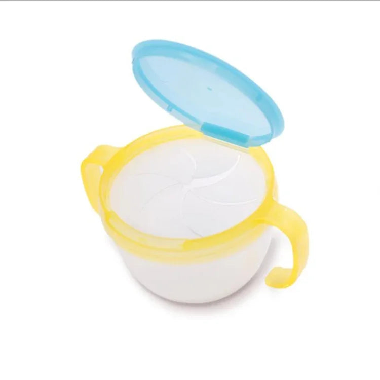Bát đồ ăn nhẹ cho bé, bát đựng thức ăn cho trẻ em, chống tràn, xoay 360 độ, đĩa ăn cứng cho bé, bộ đồ ăn cho bé