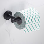 Kệ phòng tắm treo bằng thép không gỉ 304 có rãnh, kiểu dáng: thanh đơn vẽ dây 40cm, vòng treo khăn vẽ dây, móc vẽ dây, giá đựng giấy lau A, giá đựng giấy lau B, thanh đơn đứng, móc vải đen