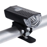 Đèn xe đạp nổi bật sạc USB chống nước, bộ đèn pha và đèn hậu xe đạp, đèn pha + đèn hậu (Màu đen)
