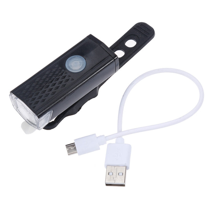Đèn xe đạp nổi bật sạc USB chống nước, bộ đèn pha và đèn hậu xe đạp, đèn pha + đèn hậu (Màu đen)