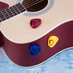 100 hộp đựng ABS cho phím gảy đàn guitar, giao màu ngẫu nhiên, hộp phím gảy hình trái tim, hộp phím gảy tam giác lớn