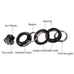 MEROCA Vòng Bi Bát Núi Tháp 44mm Bát Ống Thẳng Tích Hợp, Màu Đen, Đỏ, Xanh, Xanh Lá, Tím, Vàng