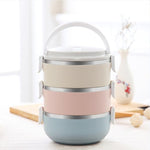 Hộp cơm màu chuyển sắc hộp đựng bento thực phẩm bằng thép không gỉ