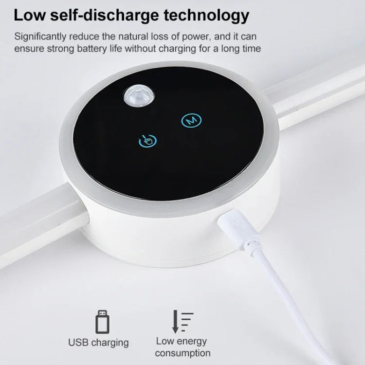 DMK-025 Đèn Tủ Thông Minh Đèn Trước Gương Nhà Bếp, Cảm Ứng Chạm + Cơ Thể Người, Hẹn Giờ Quét Tay, Quét Tay Đồng Hồ