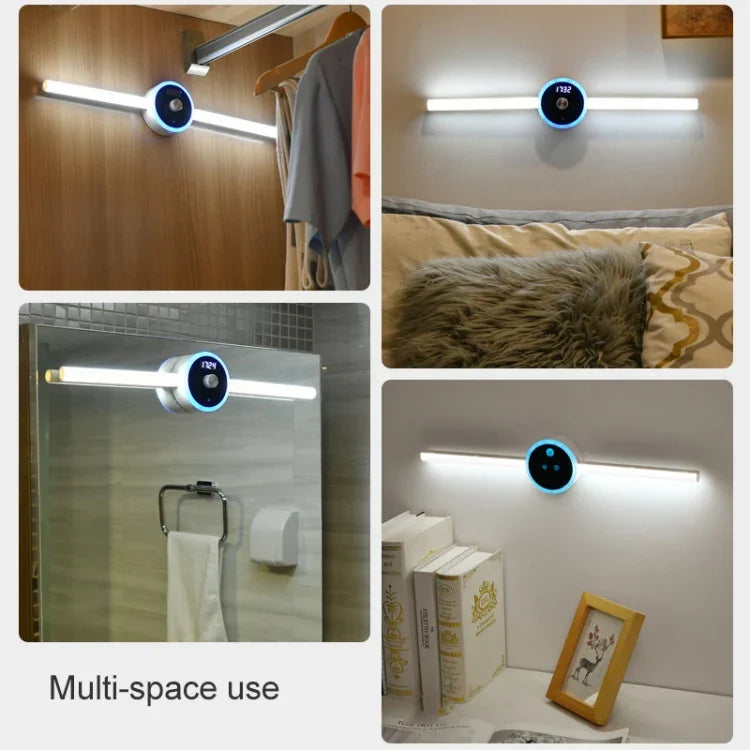 DMK-025 Đèn Tủ Thông Minh Đèn Trước Gương Nhà Bếp, Cảm Ứng Chạm + Cơ Thể Người, Hẹn Giờ Quét Tay, Quét Tay Đồng Hồ
