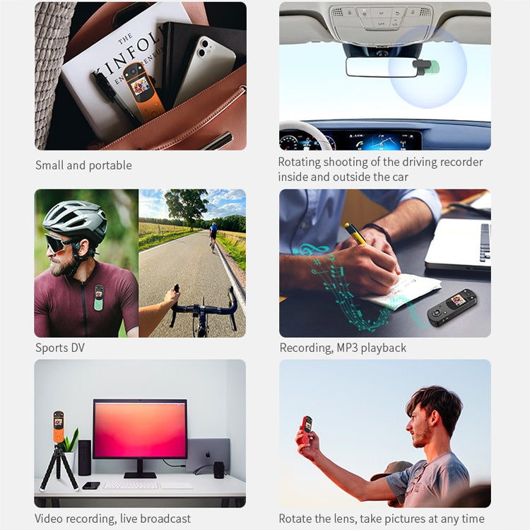 Máy quay video kỹ thuật số đa chức năng D2 HD 1080P Camera thể thao DV Máy quay trực tiếp máy tính, Màu đỏ, xanh lá, đen, cam