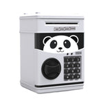 Hộp tiết kiệm mật khẩu, máy ATM tiết kiệm tự động cho trẻ em, màu Đen Đỏ, Trắng Xanh, Trắng Hồng, Gấu Panda, Đen Đỏ, Xanh, Đỏ & Đen
