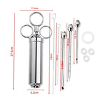 Ống tiêm gia vị bằng thép không gỉ cho gà tây, ống tiêm gia vị bếp, 8 trong 1, 9 trong 1, 10 trong 1