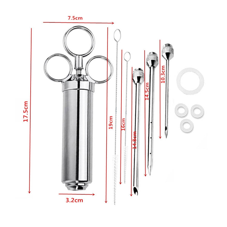 Ống tiêm gia vị bằng thép không gỉ cho gà tây, ống tiêm gia vị bếp, 8 trong 1, 9 trong 1, 10 trong 1