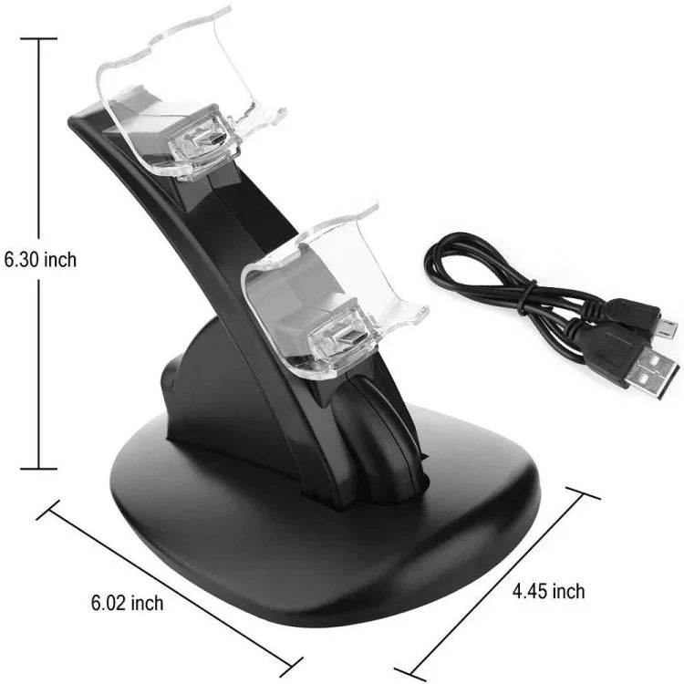 Đế sạc tay cầm điều khiển LED USB đôi cho PS4, đế sạc cho Sony Playstation 4 PS4 / PS4 Pro / PS4 slim