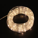 Dây đèn trang trí tiệc lễ hội ống, đèn LED trang trí sân vườn có điều khiển từ xa, kích thước: 7m 50 đèn LED dùng nguồn USB, 12m 100 đèn LED dùng nguồn USB