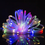 Dây đèn trang trí tiệc lễ hội ống, đèn LED trang trí sân vườn có điều khiển từ xa, kích thước: 7m 50 đèn LED dùng nguồn USB, 12m 100 đèn LED dùng nguồn USB