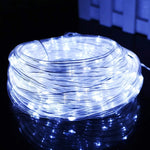 Dây đèn trang trí tiệc lễ hội ống, đèn LED trang trí sân vườn có điều khiển từ xa, kích thước: 7m 50 đèn LED dùng nguồn USB, 12m 100 đèn LED dùng nguồn USB