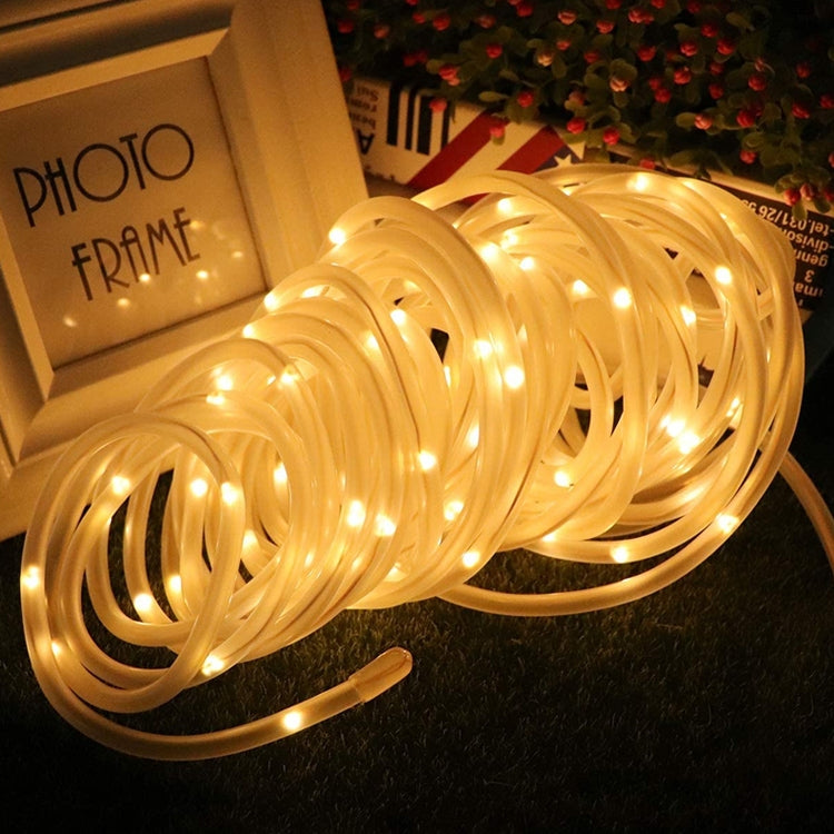 Dây đèn trang trí tiệc lễ hội ống, đèn LED trang trí sân vườn có điều khiển từ xa, kích thước: 7m 50 đèn LED dùng nguồn USB, 12m 100 đèn LED dùng nguồn USB