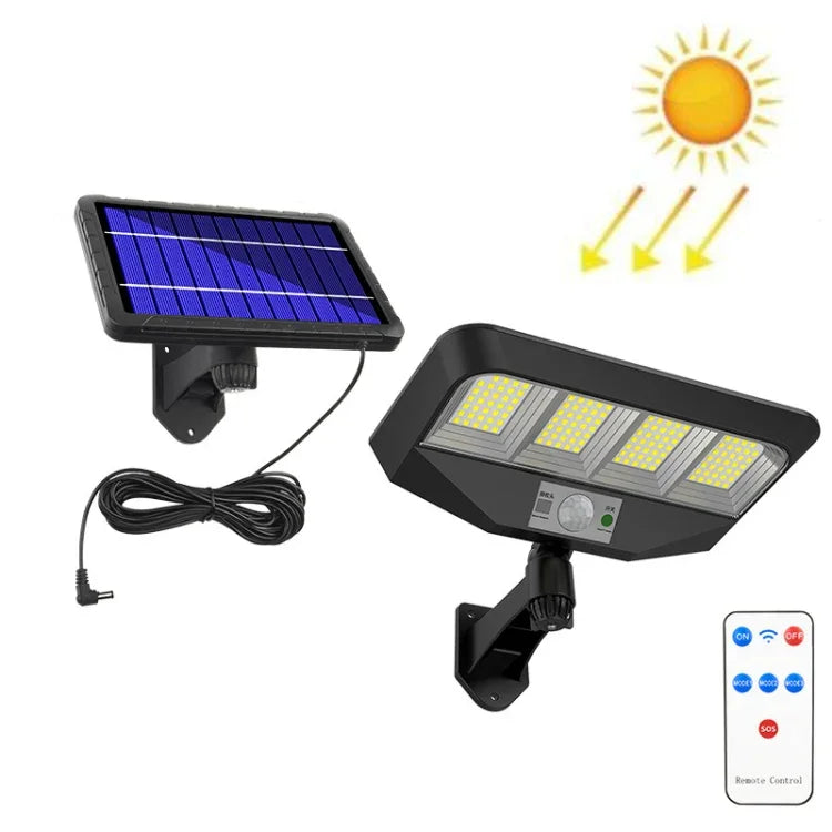 TG-TY081 Đèn tường năng lượng mặt trời LED cảm biến cơ thể ngoài trời chống nước cho sân có điều khiển từ xa, kiểu:, 138 LED tích hợp, 160 LED tích hợp, 138 COB tích hợp, 160 COB tích hợp, 138 LED tách rời, 160 LED tách rời, 138 COB tách rời
