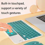 Bộ bàn phím Bluetooth không dây di động 9.7 inch 871 kèm chuột cho iPad, màu hồng + chuột, xanh bạc hà + chuột, xanh lá + chuột, vàng + chuột, trắng + chuột, đen + chuột