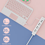 Bộ bàn phím Bluetooth không dây di động 9.7 inch 871 kèm chuột cho iPad, màu hồng + chuột, xanh bạc hà + chuột, xanh lá + chuột, vàng + chuột, trắng + chuột, đen + chuột