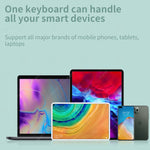 Bộ bàn phím Bluetooth không dây di động 9.7 inch 871 kèm chuột cho iPad, màu hồng + chuột, xanh bạc hà + chuột, xanh lá + chuột, vàng + chuột, trắng + chuột, đen + chuột