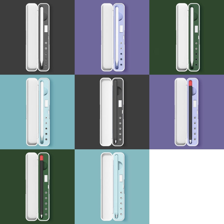 Hộp bảo vệ và lưu trữ bút cảm ứng silicone cho Apple Pencil 1 / 2, Kích thước:, 8mm (Đen Graphite), 8mm (Tím Đinh Hương), 8mm (Xanh Đêm Tối), 8mm (Xanh Băng Hà), 10mm (Đen Graphite), 10mm (Tím Đinh Hương), 10mm (Xanh Đêm Tối)