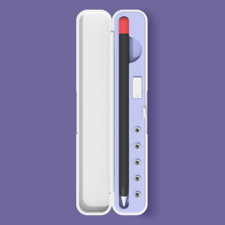 Hộp bảo vệ và lưu trữ bút cảm ứng silicone cho Apple Pencil 1 / 2, Kích thước:, 8mm (Đen Graphite), 8mm (Tím Đinh Hương), 8mm (Xanh Đêm Tối), 8mm (Xanh Băng Hà), 10mm (Đen Graphite), 10mm (Tím Đinh Hương), 10mm (Xanh Đêm Tối)