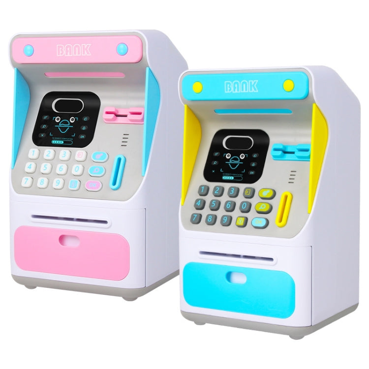 Heo đất máy ATM nhận diện khuôn mặt giả 8010, két tiền tự động cuộn mật khẩu, kiểu dáng:, hồng, xanh dương, phiên bản sạc hồng, phiên bản sạc xanh dương