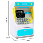 Heo đất máy ATM nhận diện khuôn mặt giả 8010, két tiền tự động cuộn mật khẩu, kiểu dáng:, hồng, xanh dương, phiên bản sạc hồng, phiên bản sạc xanh dương