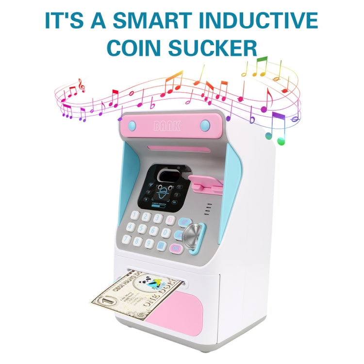 Heo đất máy ATM nhận diện khuôn mặt giả 8010, két tiền tự động cuộn mật khẩu, kiểu dáng:, hồng, xanh dương, phiên bản sạc hồng, phiên bản sạc xanh dương