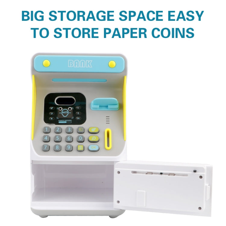 Heo đất máy ATM nhận diện khuôn mặt giả 8010, két tiền tự động cuộn mật khẩu, kiểu dáng:, hồng, xanh dương, phiên bản sạc hồng, phiên bản sạc xanh dương
