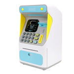 Heo đất máy ATM nhận diện khuôn mặt giả 8010, két tiền tự động cuộn mật khẩu, kiểu dáng:, hồng, xanh dương, phiên bản sạc hồng, phiên bản sạc xanh dương