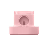Giá đỡ sạc đồng hồ thông minh 2 trong 1 bằng silicone để bàn cho Apple Watch, màu đen, trắng, hồng, xanh đậm, xám