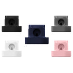 Giá đỡ sạc đồng hồ thông minh 2 trong 1 bằng silicone để bàn cho Apple Watch, màu đen, trắng, hồng, xanh đậm, xám