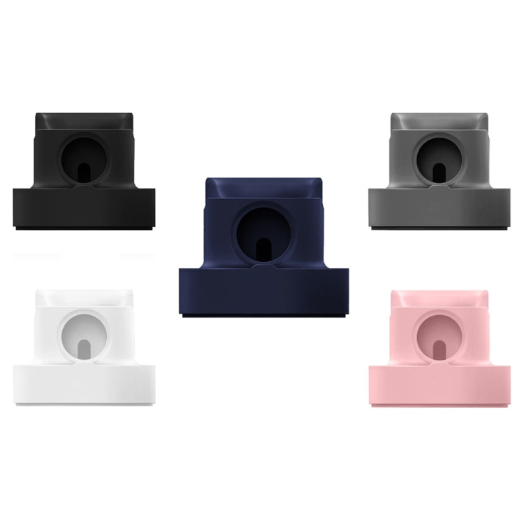 Giá đỡ sạc đồng hồ thông minh 2 trong 1 bằng silicone để bàn cho Apple Watch, màu đen, trắng, hồng, xanh đậm, xám